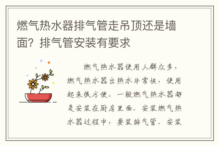 燃?xì)鉄崴髋艢夤茏叩蹴斶€是墻面？排氣管安裝有要求